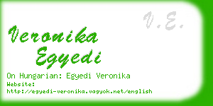 veronika egyedi business card